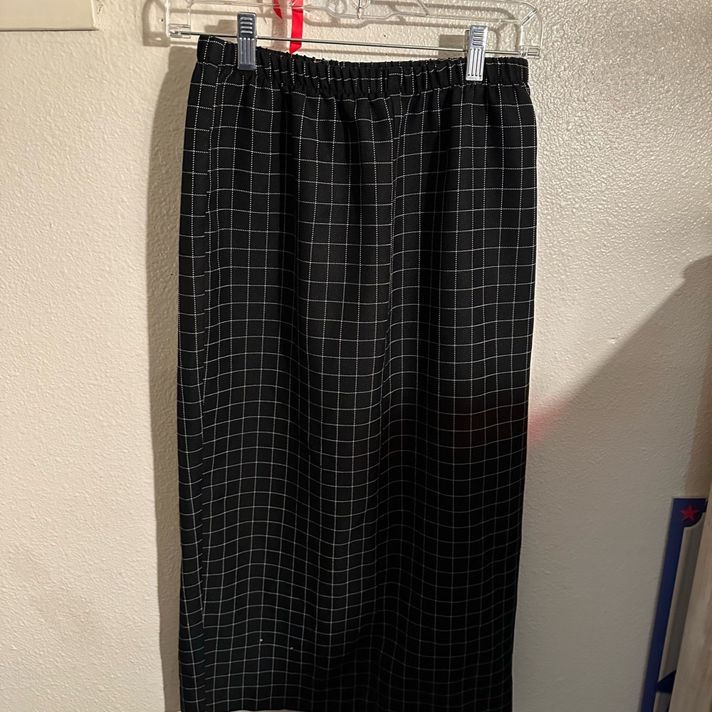 Black Checkered Skirt
